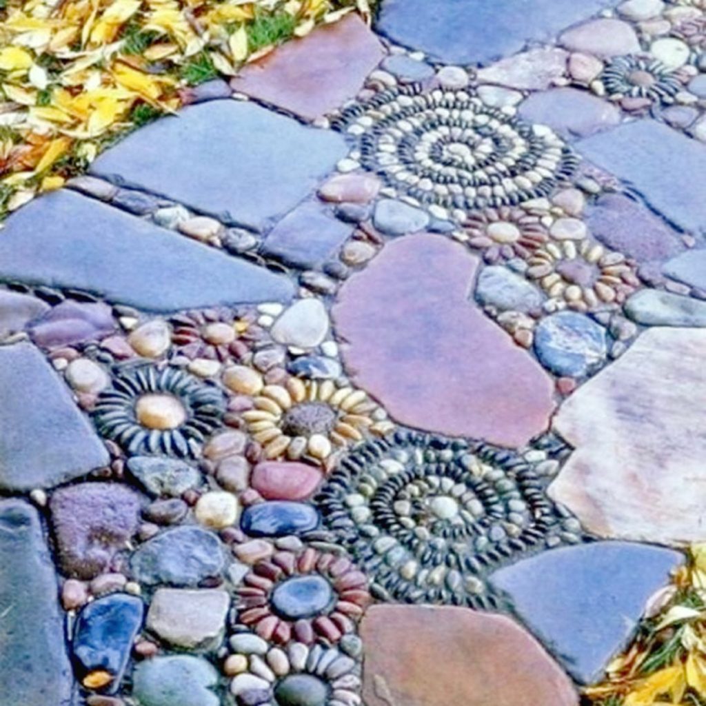Awesome Path Pebble Mosaic Design Style