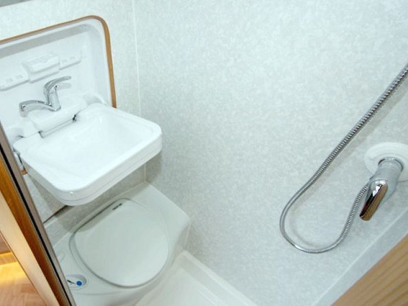 Motorhome With Compact Toilet Shower