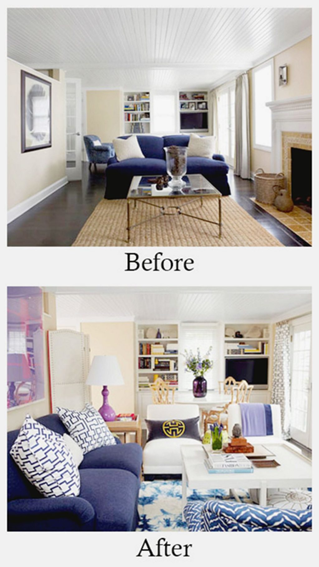 Small Living Room Makeover Before And After