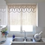 Macrame kitchen curtain custom