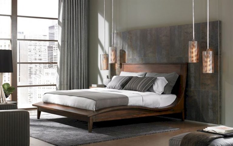 Stylish Bed Design made from Wooden finished brown color via Connect2India Wooden Bed Design