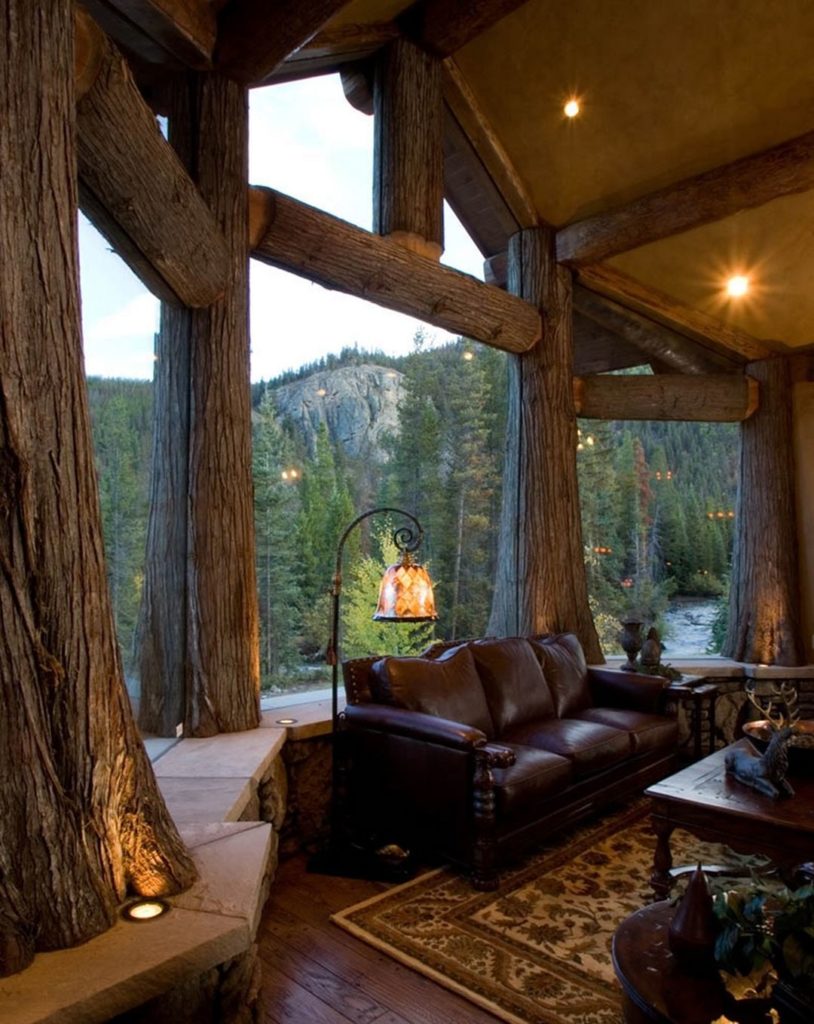 Cozy Mountain Cabin Ideas source livabl