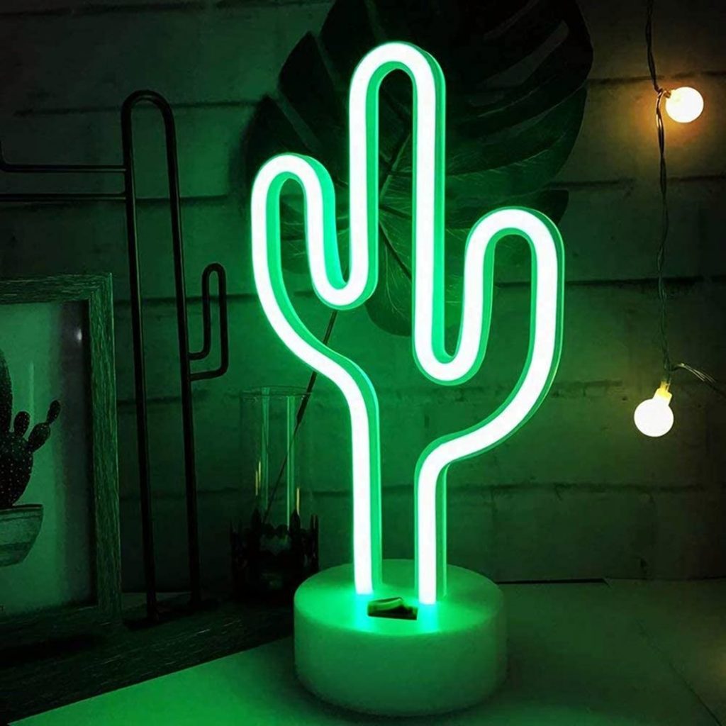 Green Cactus Neon Light via Popsugar