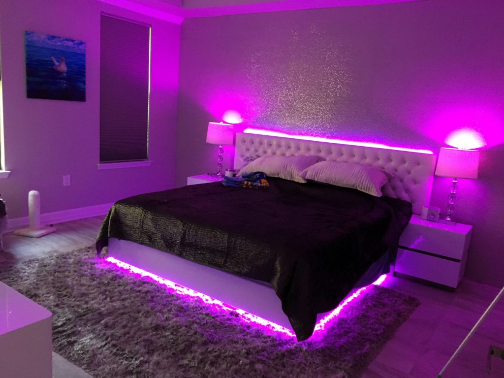 Neon Purple led Lights Rooms via Bedroom Unqual