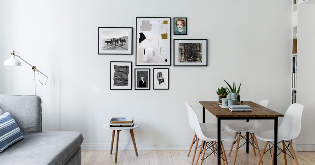 Nordic Wall Living Room Art via Subscription Artcrate