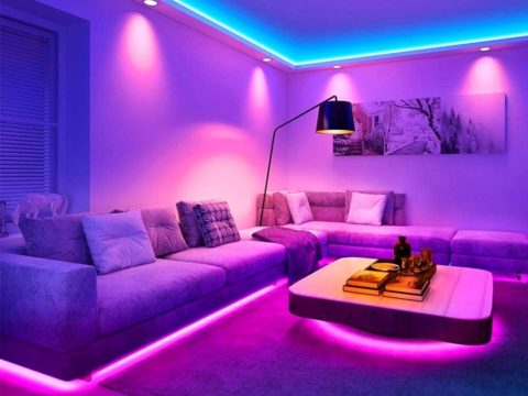 Trendy RGB strip Light in Room via Buzzfeed