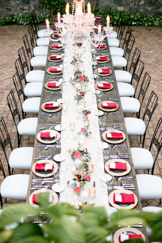 Wedding Reception Long Table Decoratio